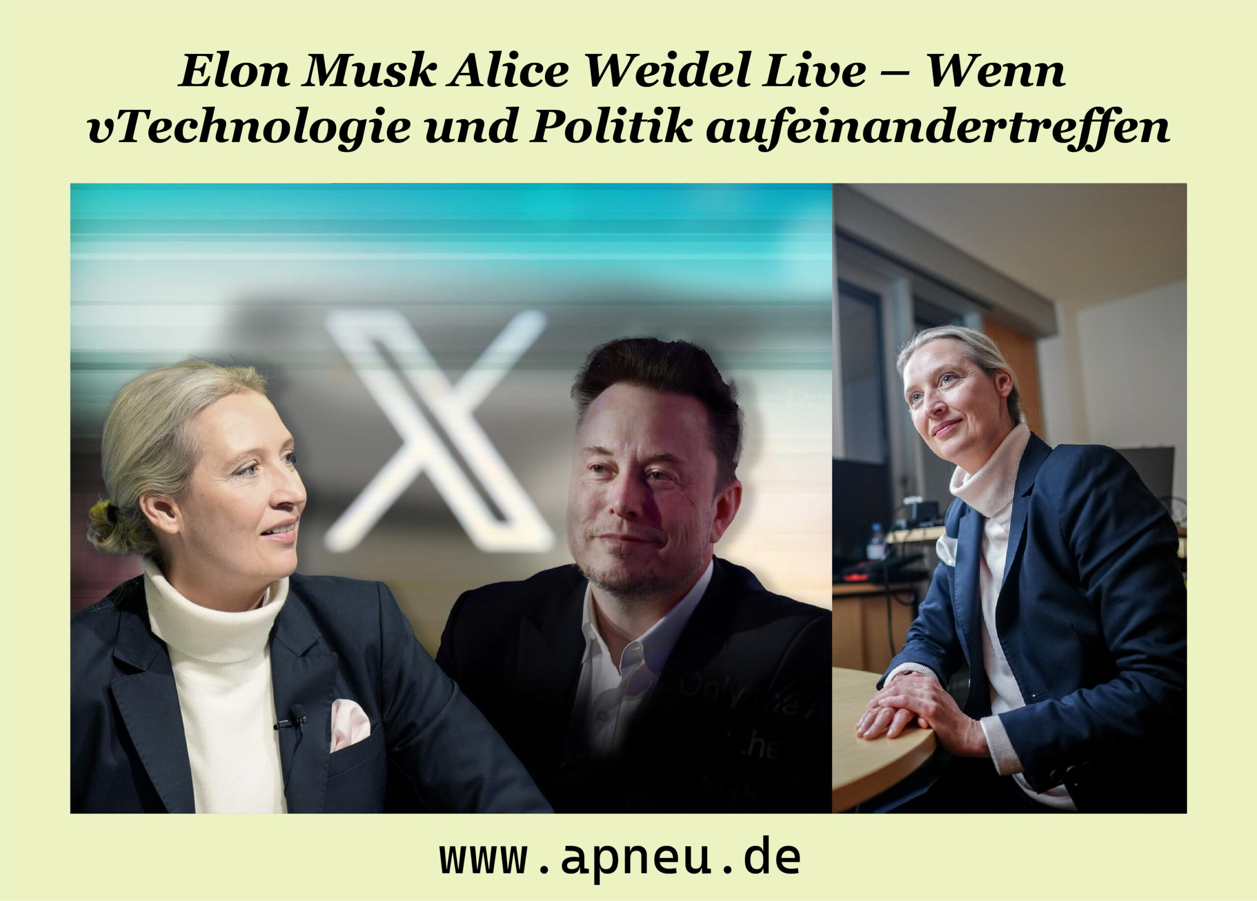 Elon Musk Alice Weidel Live – Wenn Technologie und Politik aufeinandertreffen