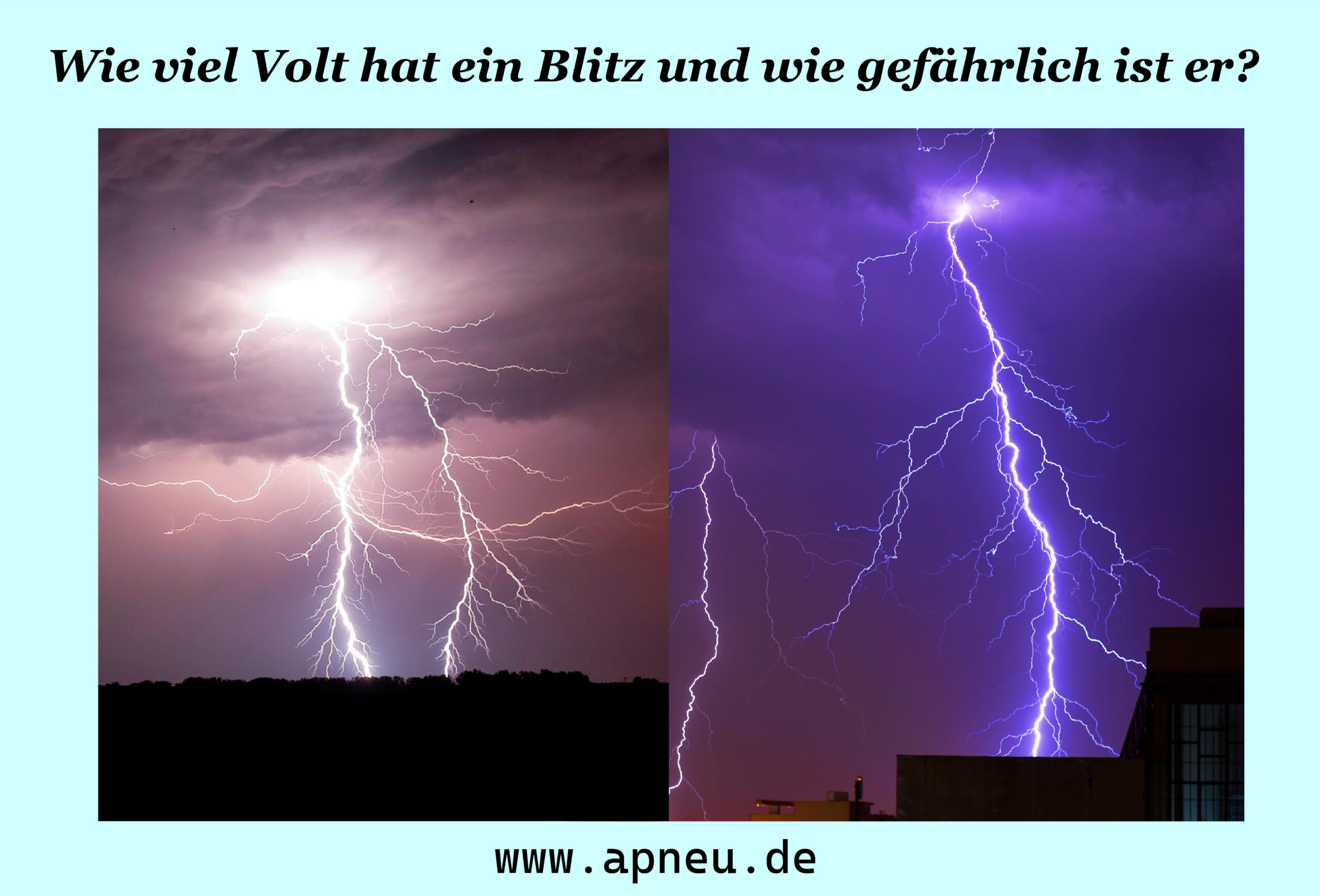 wie viel volt hat ein blitz